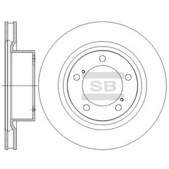 Тормозной диск передний Toyota Land Cruiser, Sequoiva, Tundra, Lexus LX Hi-Q (SANGSIN) sd4062