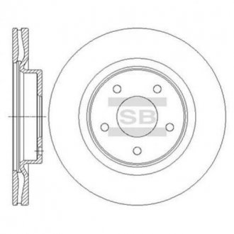 Диск гальмівний Hi-Q (SANGSIN) sd4223