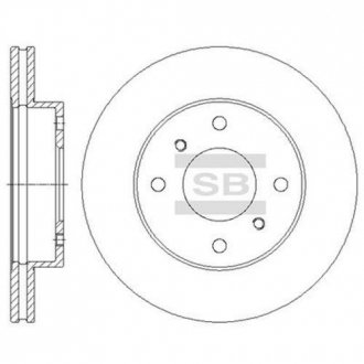 Тормозной диск передний Nissan Almera, Primera Hi-Q (SANGSIN) sd4225