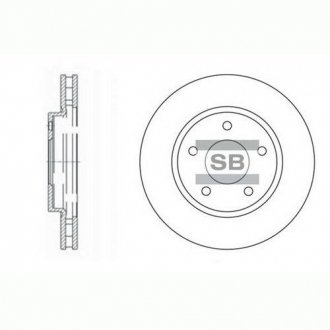 Шт. Тормозной диск Mitsubishi Lancer Hi-Q (SANGSIN) sd4315