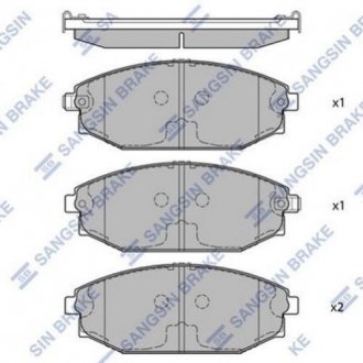 Комплект гальмівних колодок з 4 шт. дисків Hyundai Galloper Hi-Q (SANGSIN) sp1053