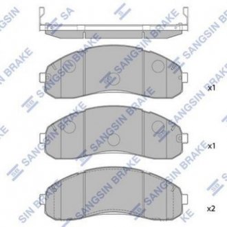 Комплект тормозных колодок. Hi-Q (SANGSIN) sp1148