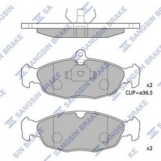 Купить Комплект тормозных колодок. Opel Corsa, Vectra, Astra, Jaguar XJ, Opel Combo, Daewoo Nexia, Jaguar XK, Daewoo Lanos, Opel Kadett Hi-Q (SANGSIN) sp1220 (фото1) подбор по VIN коду, цена 594 грн.