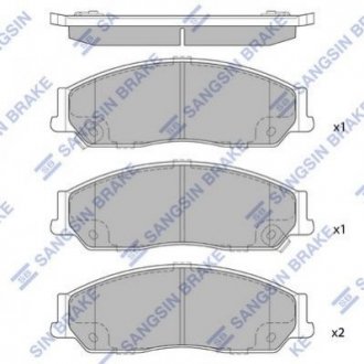 Колодки тормозные дисковые Hi-Q (SANGSIN) sp1235