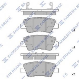 Колодки тормозные дисковые Hi-Q (SANGSIN) sp1239