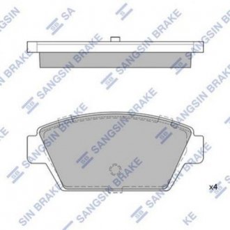 Купить Комплект тормозных колодок из 4 шт. дисков Mitsubishi Colt, Lancer, Galant Hi-Q (SANGSIN) sp1514 (фото1) подбор по VIN коду, цена 673 грн.