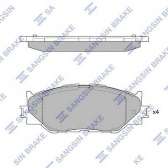 Купить Колодки тормозные дисковые Lexus IS Hi-Q (SANGSIN) sp1543 (фото1) подбор по VIN коду, цена 940 грн.