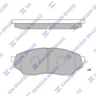 Колодки тормозные дисковые (комплект 4 шт.)) Mitsubishi Pajero Hi-Q (SANGSIN) sp1585