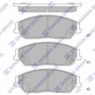 Купити Комплект гальмівних колодок з 4 шт. дисків Toyota Camry Hi-Q (SANGSIN) sp1590 (фото1) підбір по VIN коду, ціна 1013 грн.