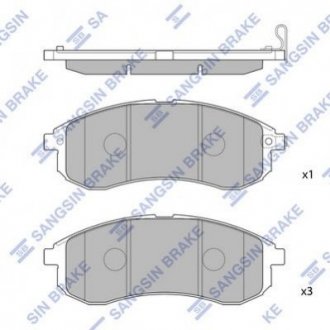 Комплект гальмівних колодок з 4 шт. дисків Hi-Q (SANGSIN) sp1602