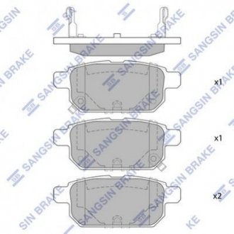 Купить Колодки тормозные дисковые Suzuki Swift, SX4, Vitara Hi-Q (SANGSIN) sp1634 (фото1) подбор по VIN коду, цена 662 грн.