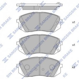 Купить Колодки тормозные дисковые KIA Sportage, Hyundai IX35, I40, KIA Pro Ceed, Soul Hi-Q (SANGSIN) sp1682 (фото1) подбор по VIN коду, цена 931 грн.