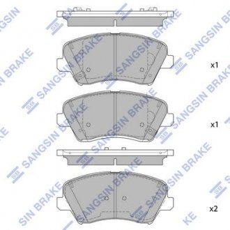 КОЛОДКИ ГАЛЬМІВНІ Hyundai I30, Veloster, KIA Ceed, Hyundai Elantra, KIA Cerato, Pro Ceed Hi-Q (SANGSIN) sp1842