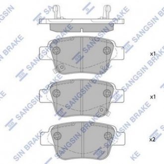 КОЛОДКИ ТОРМ ЗАДН ДИСК Hi-Q (SANGSIN) sp2184