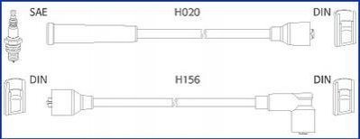 DAEWOO Комплект високовольтних проводів Matiz,Tico HITACHI 134227