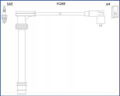 Комплект проводов зажигания HITACHI 134518