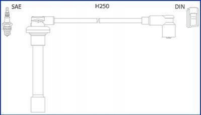 Провода высокого напряжения 4 шт. HONDA Civic 1,3-1,6 91-01, Accord 1,8-2,2 90-98 ROVER Honda Accord, Shuttle HITACHI 134520