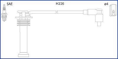 HUCO FORD К-кт високовольтних проводів Focus,Mondeo,Transit Connect 1.8/2.0 Ford Fiesta, Escort, Mondeo HITACHI 134672