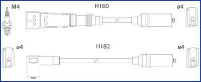 Купити HUCO VW Комплект високовольтних проводів Audi 80 1.4/2.0 78- Audi 80 HITACHI 134716 (фото1) підбір по VIN коду, ціна 1282 грн.