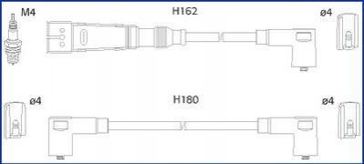 VW Комплект високовольтних проводів Polo,Seat Cordoba,Ibiza Seat Ibiza, Cordoba, Skoda Felicia, Volkswagen Polo HITACHI 134784