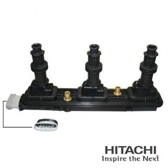 Катушка зажигания OPEL Vectra B 2,6 Omega B 2,6/3,2 (2,4,6цил) HITACHI 2503856