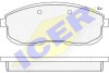 Купити Колодки гальмівні (передні) Nissan 200SX/Silvia 88-94 ICER 181100 (фото1) підбір по VIN коду, ціна 1107 грн.
