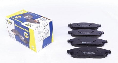Колодки тормозные (передние) Jeep Grand Cherokee III/IV 04-/Commander 05-10 Jeep Grand Cherokee ICER 181713
