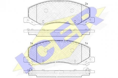 Тормозные колодки (передние) Opel Insignia A 08-/Bentley Flying Spur 13-/Saab 9-5 II 10-12 ICER 181927