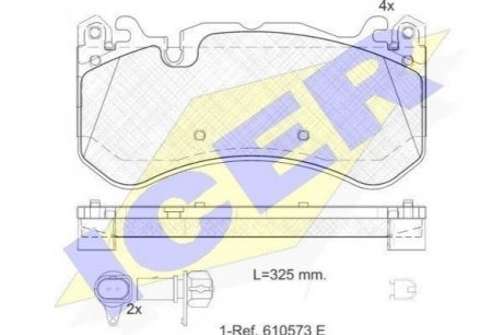 Купить Комплект тормозных колодок (дисковых).) Audi A6, A7 ICER 182079-203 (фото1) подбор по VIN коду, цена 3216 грн.