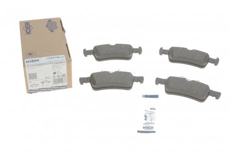 Тормозные колодки (задние) Peugeot 308i/SW 07- Peugeot 308 ICER 182174-208