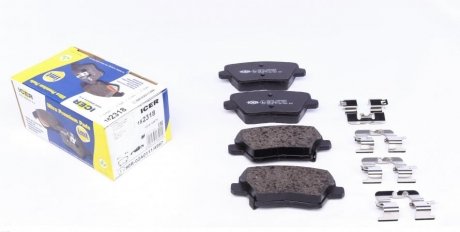 Колодки тормозные (задние) Hyundai i30 III 16-/Kia Cee'd/Pro Cee'd 18-/Xceed 19- ICER 182318
