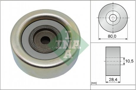 Купити Ролик генератора Mitsubishi Pajero/L200 2.5 DI-D 07- (паразитний) (80х28.4) Mitsubishi L200, Pajero INA 532 0933 10 (фото1) підбір по VIN коду, ціна 1123 грн.