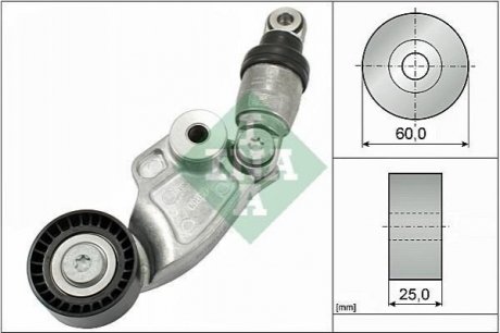 Натяжник ременя генератора Mazda 3/6/CX-5 1.5/2.2D 12- (60x25) Mazda 3, CX-5, 6 INA 533 0128 10