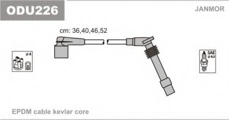 Провід В/В Opel Omega B 2.0 93-00/Vectra B 2.0 Opel Omega, Vectra, Combo Janmor odu226