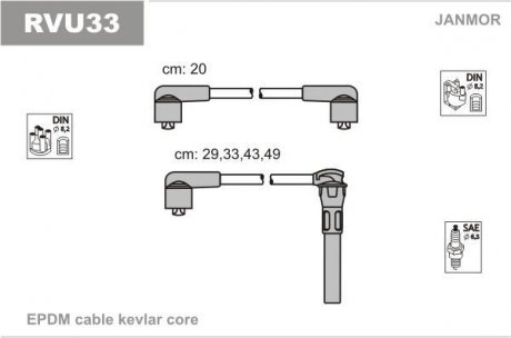Купить Провода В/В Land Rover Freelander 1.8i 16v 4x4 98-06 Land Rover Freelander Janmor rvu33 (фото1) подбор по VIN коду, цена 692 грн.