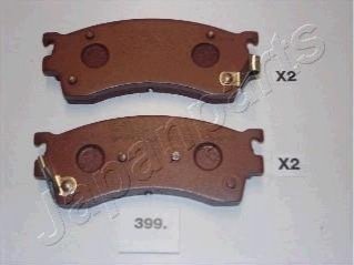 Купить MAZDA Тормозные колодки перед 626, 323, Xedos-6 91- Mazda 626, Xedos 6, 323 JAPANPARTS pa-399af (фото1) подбор по VIN коду, цена 635 грн.