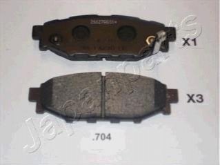 Купити SUBARU Гальмівні колодки задні. Forester,Impreza,Legacy,Outback Subaru Impreza, Forester, Outback, Legacy, XV JAPANPARTS pp-704af (фото1) підбір по VIN коду, ціна 538 грн.