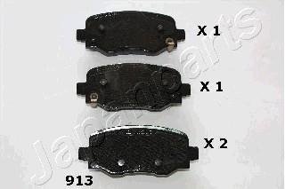 Купити FIAT Колодки гальм. задні 500X, JEEP Renegate JAPANPARTS pp-913af (фото1) підбір по VIN коду, ціна 654 грн.