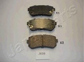 HYUNDAI Гальма. колодки задн. i30 07-,Kia Ceed, Carens 02- JAPANPARTS pp-k09af