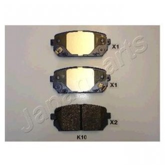 Купить KIA Тормозные колодки задние.Carens 06- KIA Carens, Hyundai I10 JAPANPARTS pp-k10af (фото1) подбор по VIN коду, цена 561 грн.