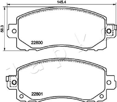 Колодки тормозные передние Subaru Fofester, Impreza, XV (15-) Subaru XV JAPKO 50713