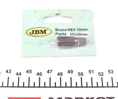Купити Біта шестигранна HEX (10x7mm) JBM 10371 (фото1) підбір по VIN коду, ціна 51 грн.