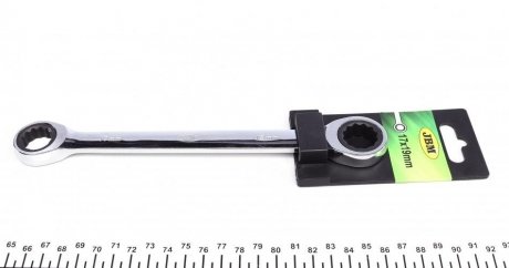 Купить Ключ 12-гранний плоский-кільцевий з тріскачкою (17x19mm13490) JBM 13490 (фото1) подбор по VIN коду, цена 525 грн.