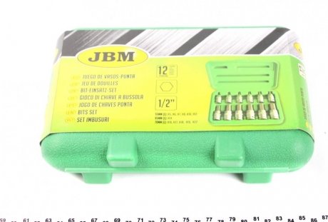 Купить Набор бит 6-гранных 1/2" (12шт) JBM 51260 (фото1) подбор по VIN коду, цена 1464 грн.