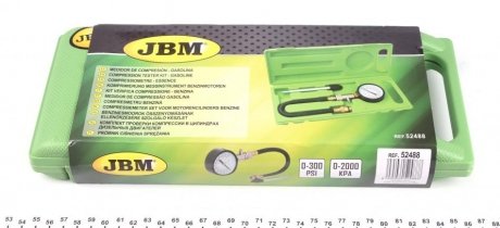 Набор инструментов для проверки компрессии в цилиндрах бензиновых двигателей JBM 52488