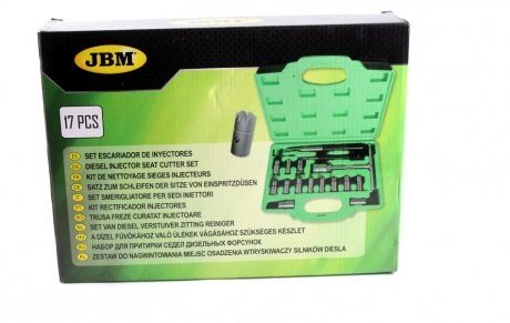 Набір інструмента для притирки седел дизельних форсунок (17 предметів) JBM 52813