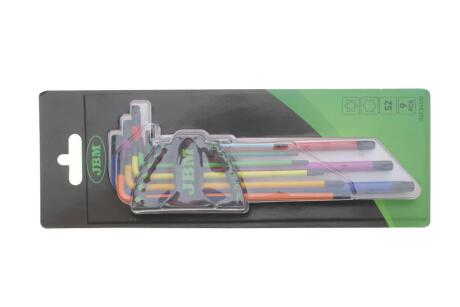 Набір ключів Г-под. Torx T10-T50 (кольорові) JBM 54532