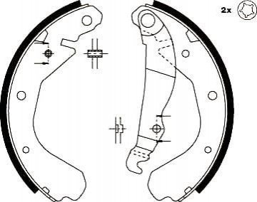 OPEL Щоки гальмівні Kadett D,Corsa (200*29) Jurid 361371J