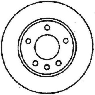 OPEL Диск тормозной задний Astra F 91-,Vectra A 92- Jurid 561652JC