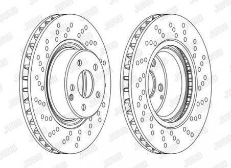 Диск тормозной Mercedes W220, C215 Jurid 562101JC-1